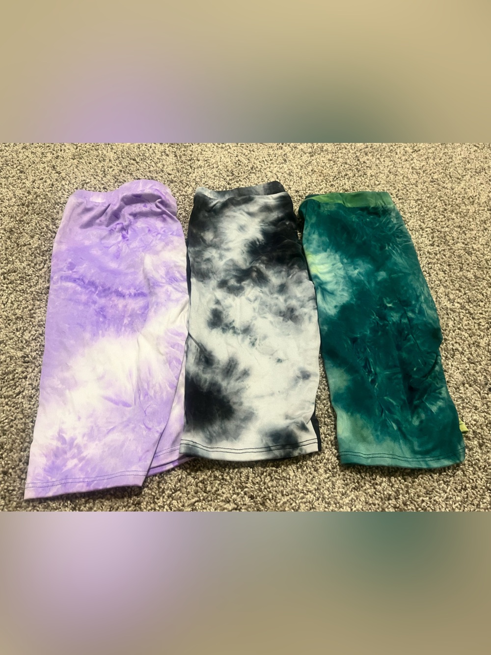 Tie-Dye Biker Shorts - Set of 3